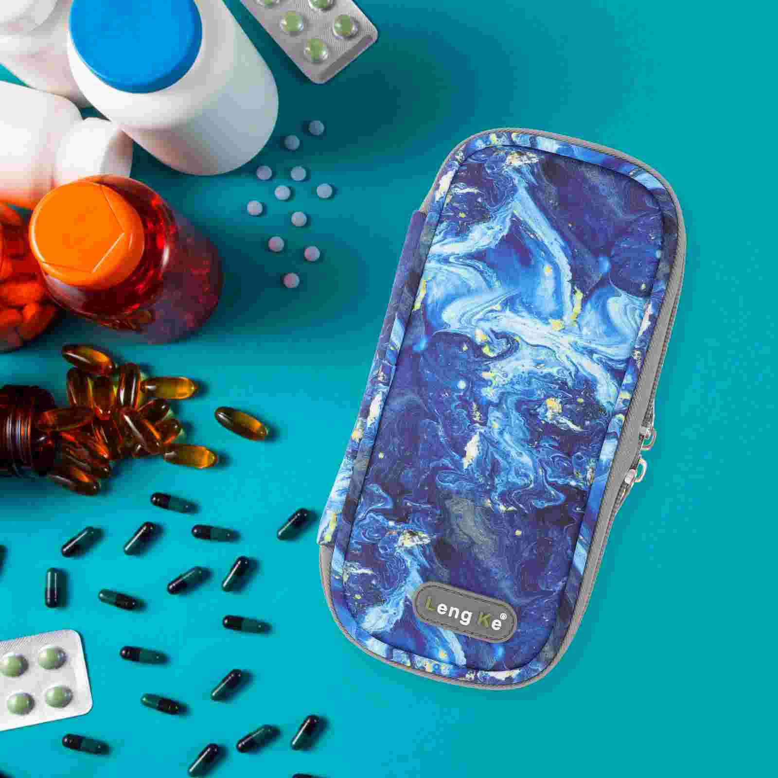 

Hard Carry Case Eva Zipper Drugs Organizer Medicine Bag Insulation Insulin Travel Cases Pouch Hold Ice