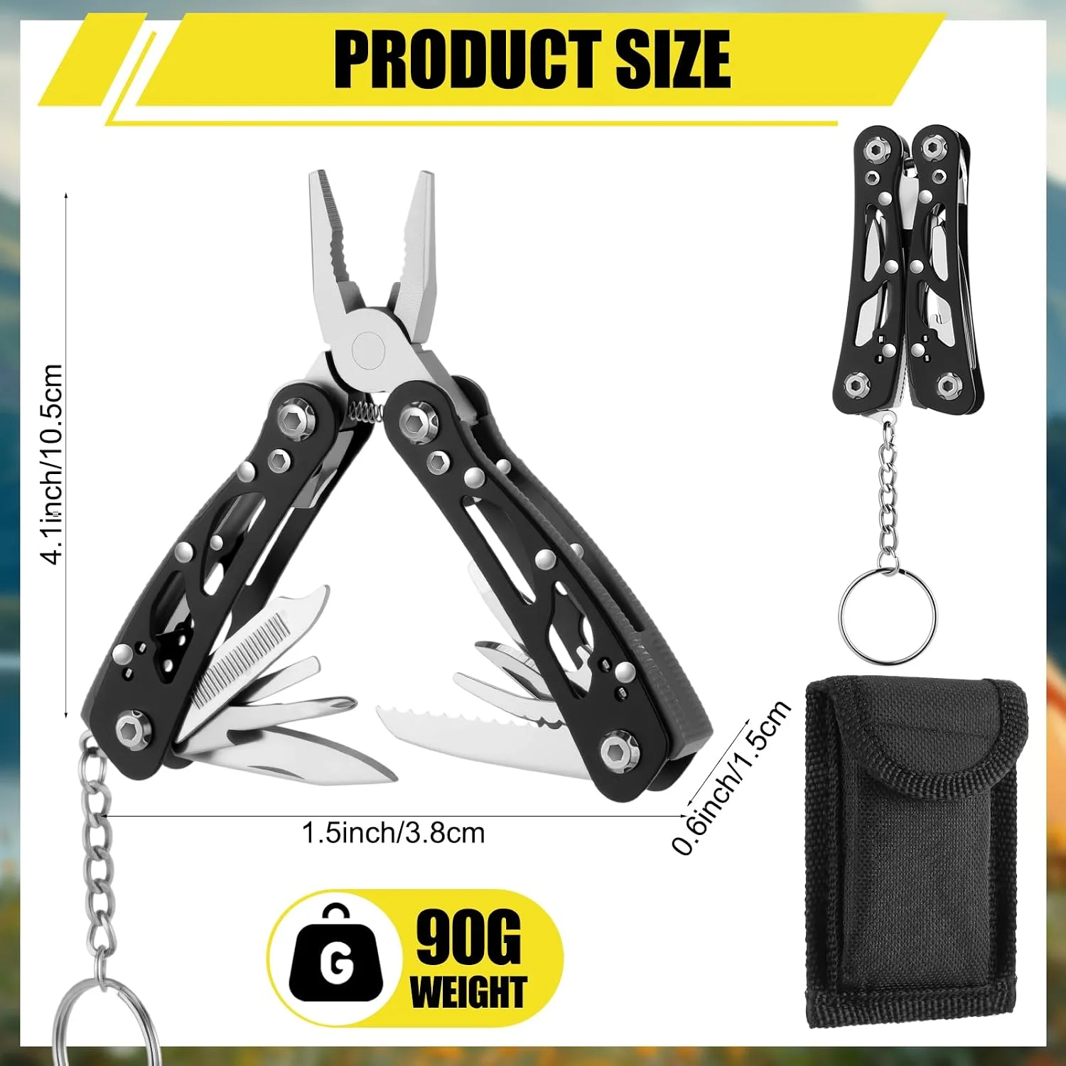 Stainless Steel Multifunctional Tool, Pocket Camping Tactical Screwdriver, Wire Cutter, Tool Pliers, Portable EDC