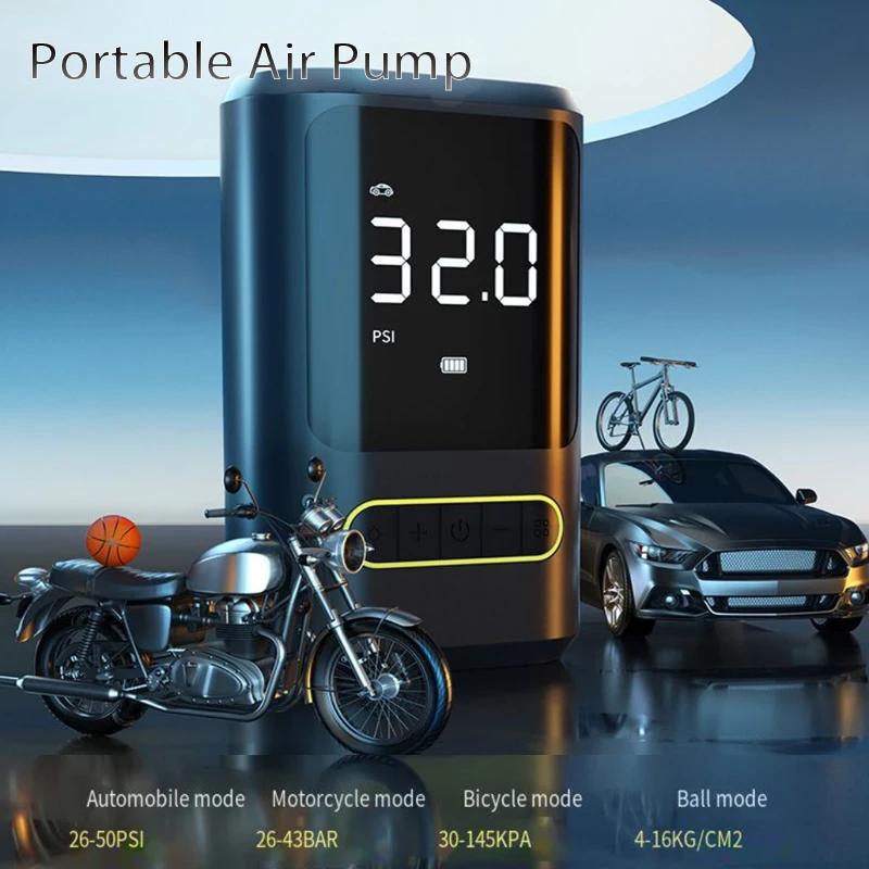 

Car Air Pump Wired Wireless Protable Car Air Compressor Tire Inflation Pump for Motorcycle Bicycle Car Tire Ball Inflator