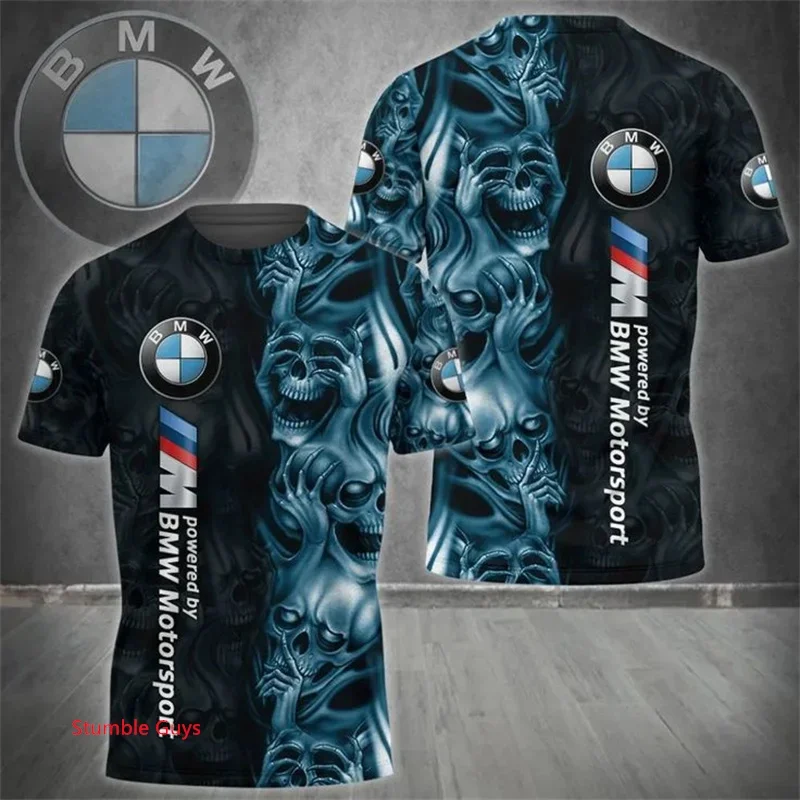 

BMW Summer Short Sleeve Men's T-Shirt M Power Sports Motorcycle Racing Car Brand Casual Fashion Outfit