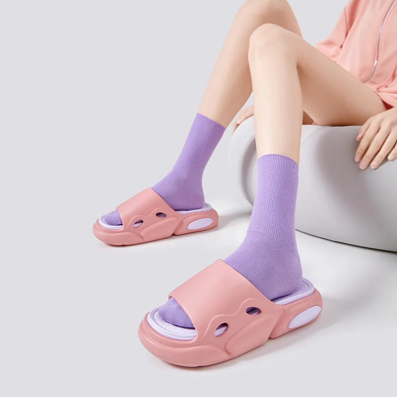 Antislipslippers Dames Heren EVA Comfortabele Cloud Slides Zomer Effen Kleur Huisschoenen Casual Platform Slippers