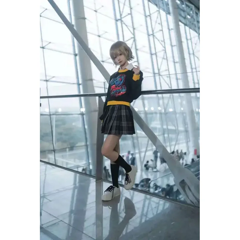 

DY20Game P5X Косплей Костюм Аниме Фантом X Suwa Arai Топ Плиссированная Юбка Парик JK Униформа Карнавальная Вечеринка Женщины Девушки Полный Комплект2