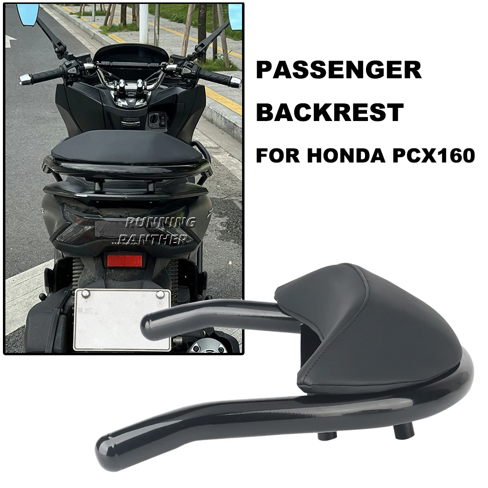 NEW For Honda PCX160 PCX 160 Motorcycle Black Rear Passenger Seat Tailstock Backrest Back Rest Cushion Pad