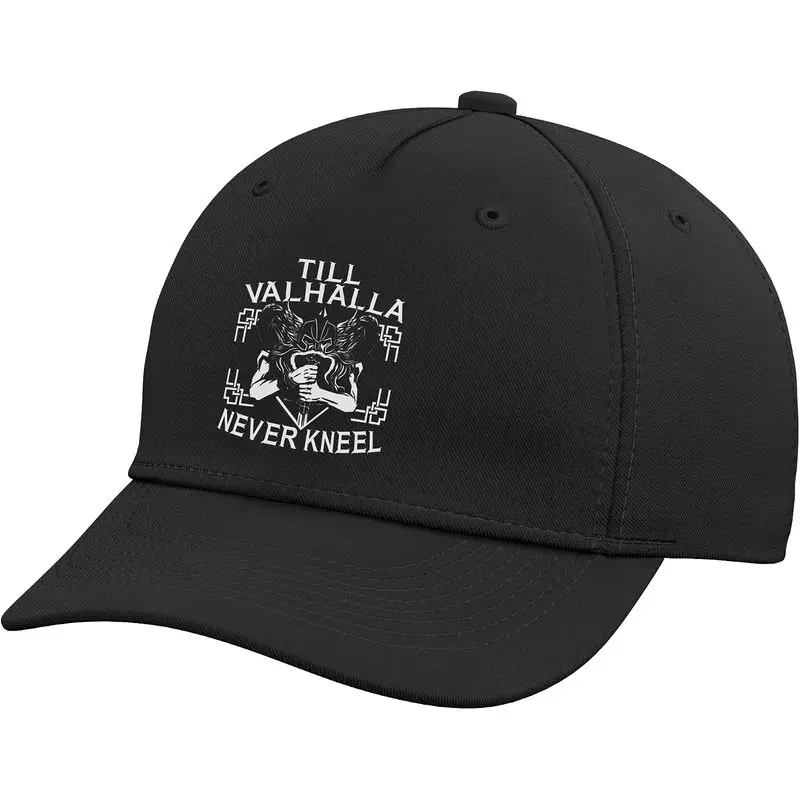 Till Valhalla Never Kneel Germanic Viking Adjustable Baseball Hat