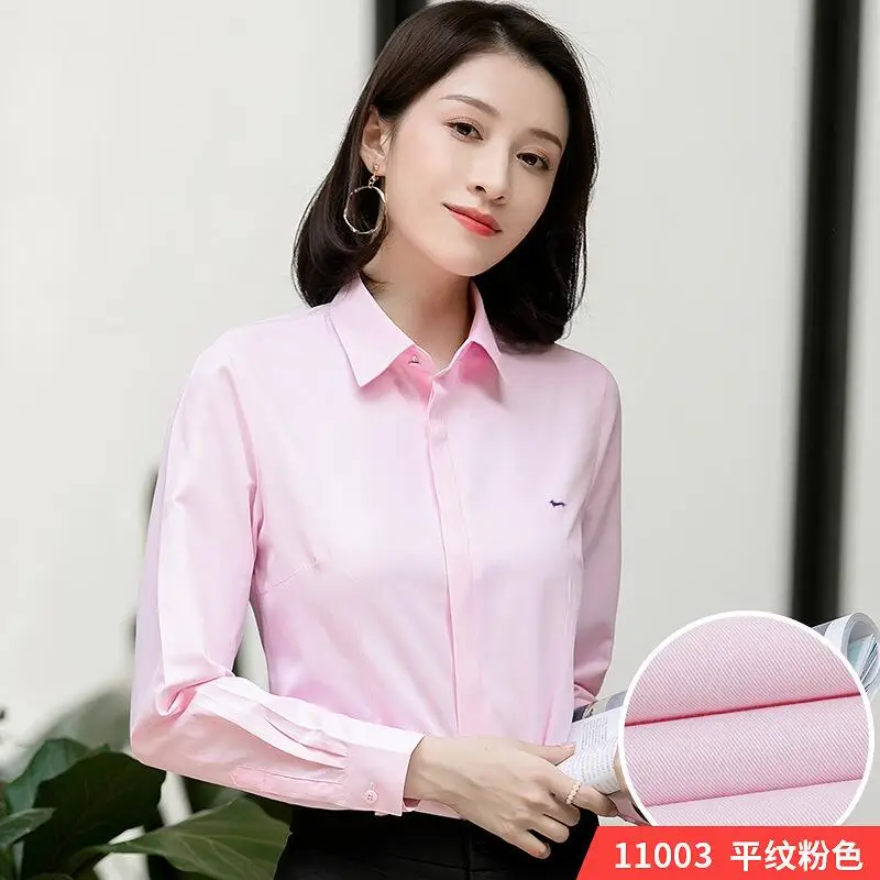 New Summer Spring Women Casual Blouse Cotton Slim Fit Long Sleeve Button Embroidery Harmont Shirts Blaine Blouses