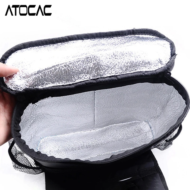 حقيبة تعليق خلفية لمقعد السيارة، منظم حراري معزول مع جيوب شبكية، موزع مناديل ورقية، تخزين عالمي للسفر في السيارة #4