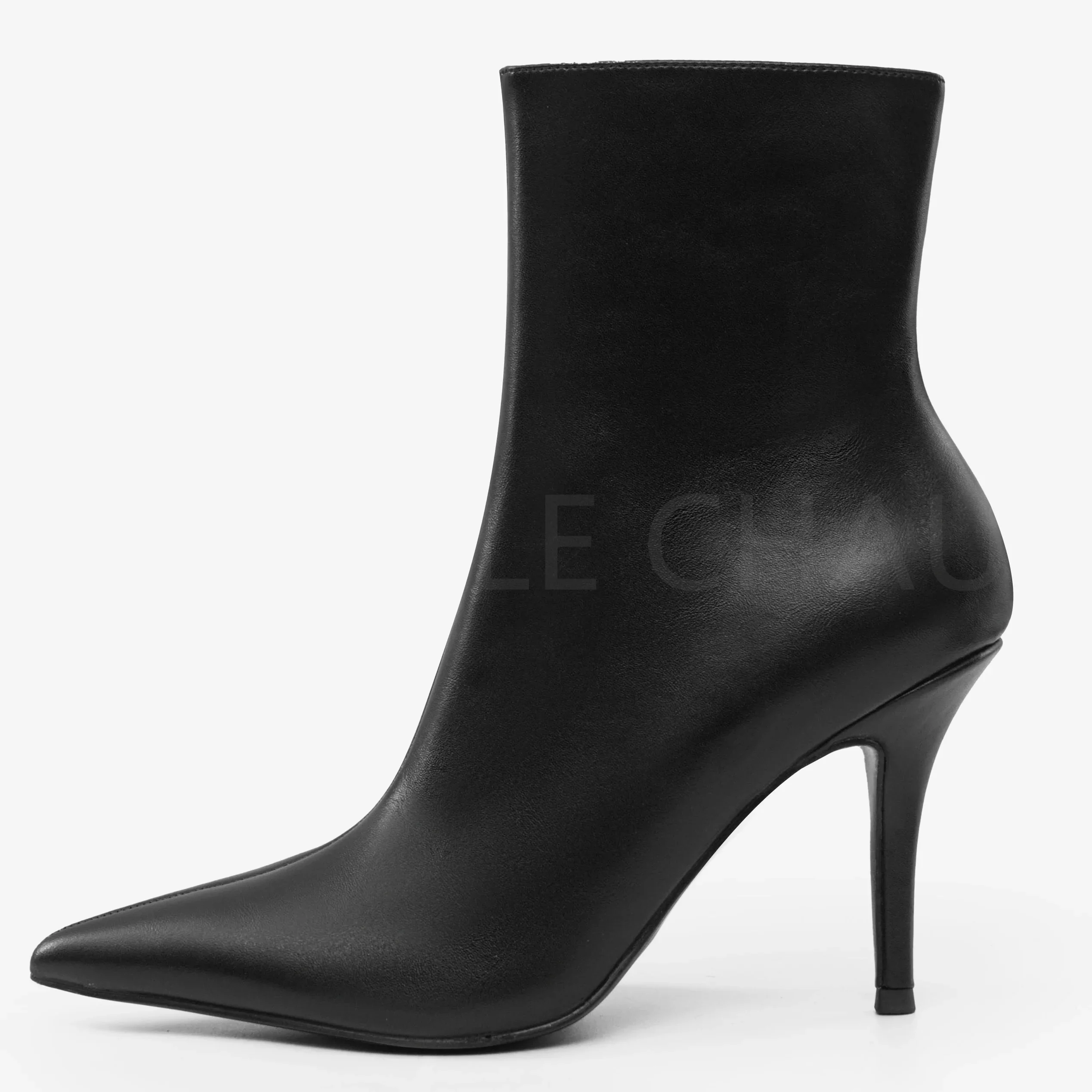 

【Measure your feet length before order】Women Pointy Toe Luxury Ankle Boots Botines Mujer Lady High Heel Mid-Calf Boot 138-CHC-33