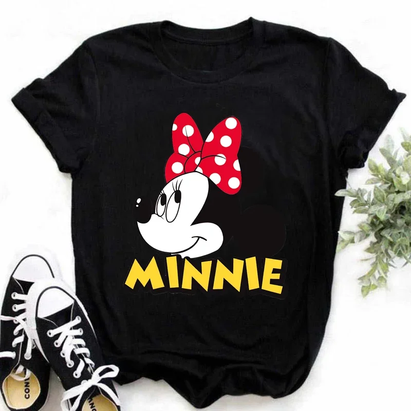 Kawaii Cartoon Women T-shirt Cute Stitch Print Short Sleeve T Shirt Summer Casual Print Tee Female Top Funny Graphic Clothing