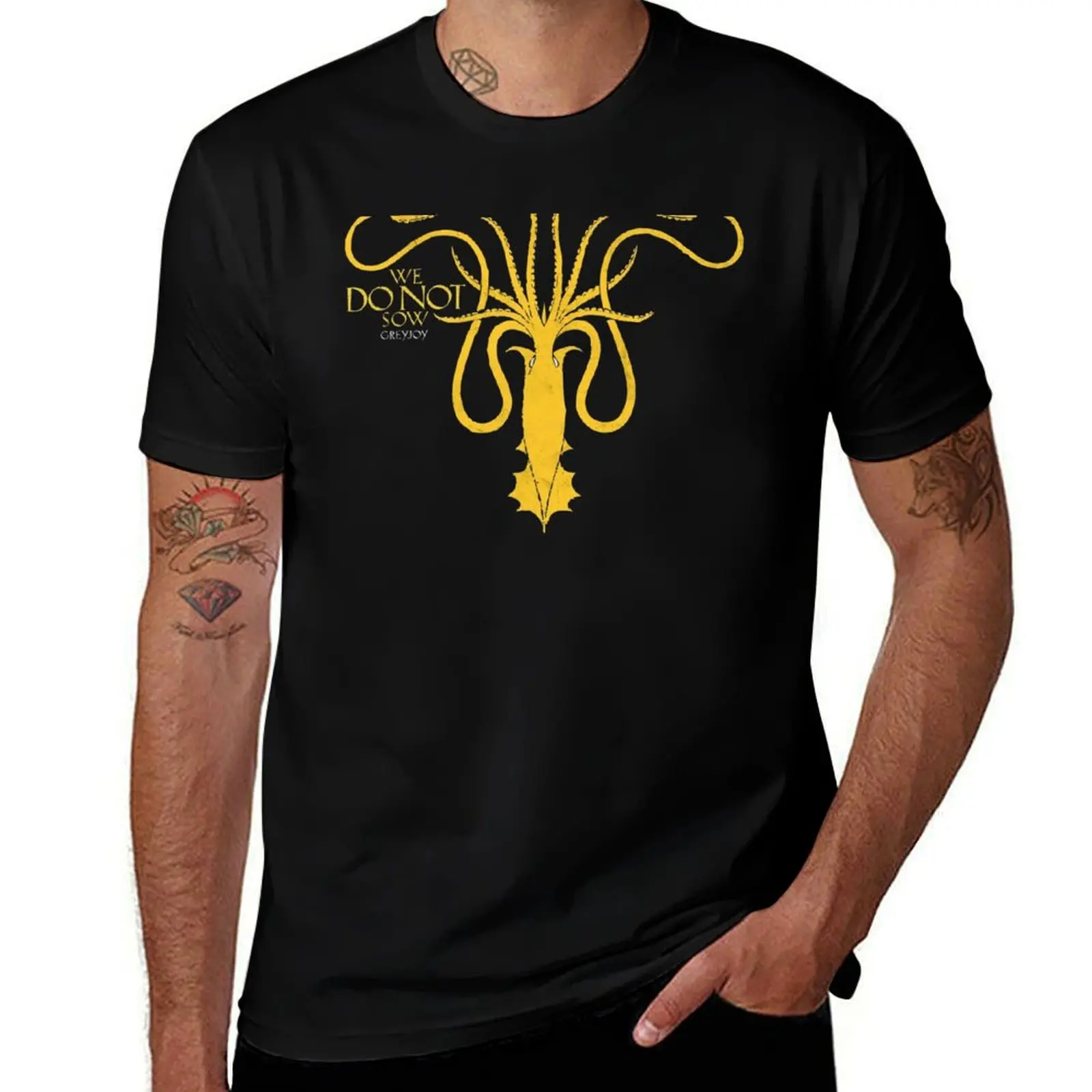 

Аниме рубашка greyjoy с рисунком для футболки, хлопковая мужская футболка на процентах, мужская футболка 100,