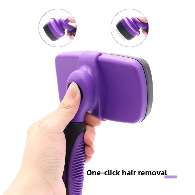 Cat & Dog Grooming Comb,Pet Slicker Brush,  Loose Hair & Undercoat Deshedding Tool