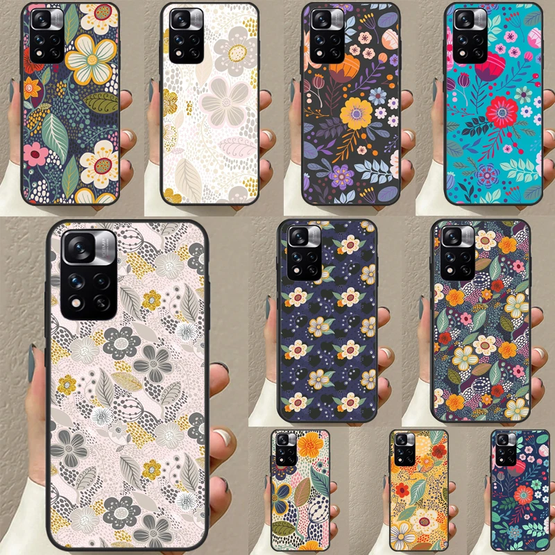 Floral Charm Secret Garden For Redmi Note 11 Pro Case For Redmi Note 12 8 9 10 Pro 8T 9S 10S 11S 12S 12C 9C 10C Coque