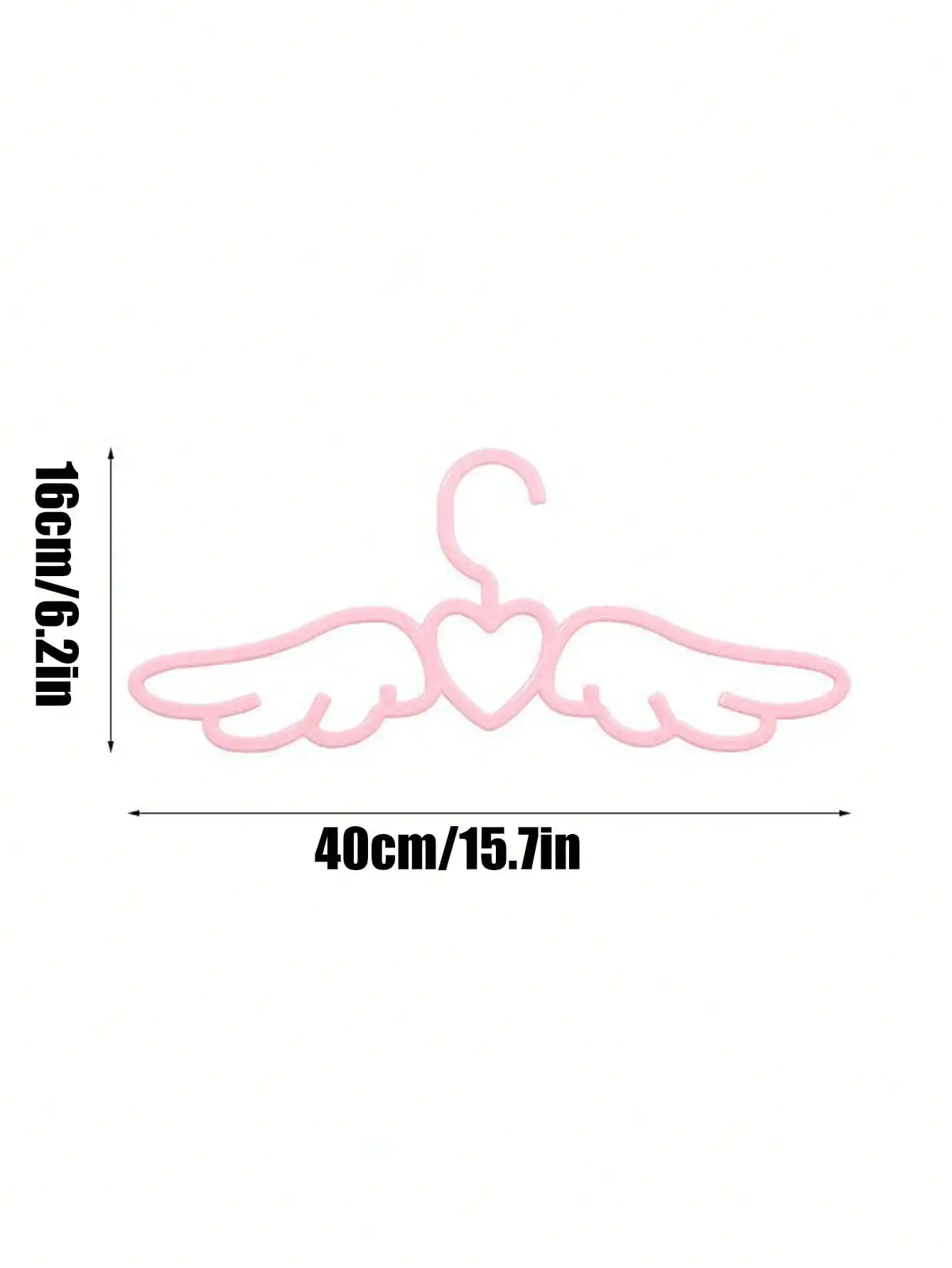 10 Pack Angel Heart Clothes Hangers for Girls Wings Design Cute Scarf Tie Hangers Adult Decorative Hangers Valentine's Day Decor