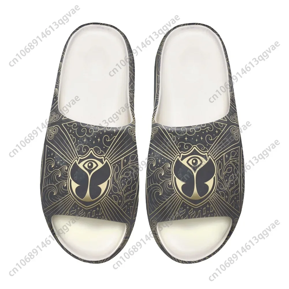 Tomorrowland Flag Music Festival Soft Sole Sllipers Mens Womens Teenager Bathroom Home Clogs Custom Water Shoes on Sandals Shoes