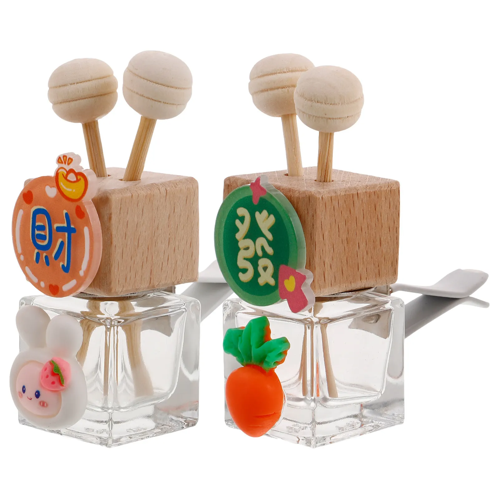 

2 шт. автомобильных диффузора для эфирных масел с креплением на вентиляционную решетку, многоразовые стеклянные флаконы для парфюма, освежитель воздуха для автомобиля, ароматический аксессуар