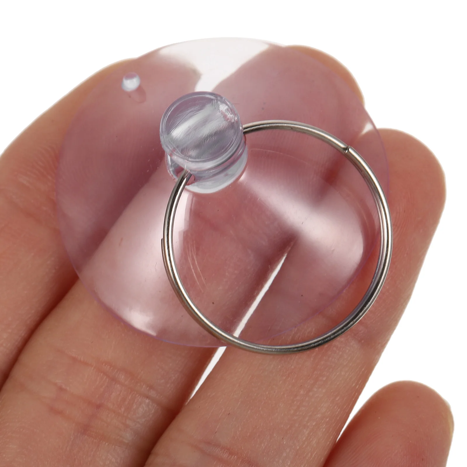 

Plastic Suction Cup Keychain Clear Pads Strong Adhesive Holder Decor Home Holiday Tile Car Shade Reusable Practical