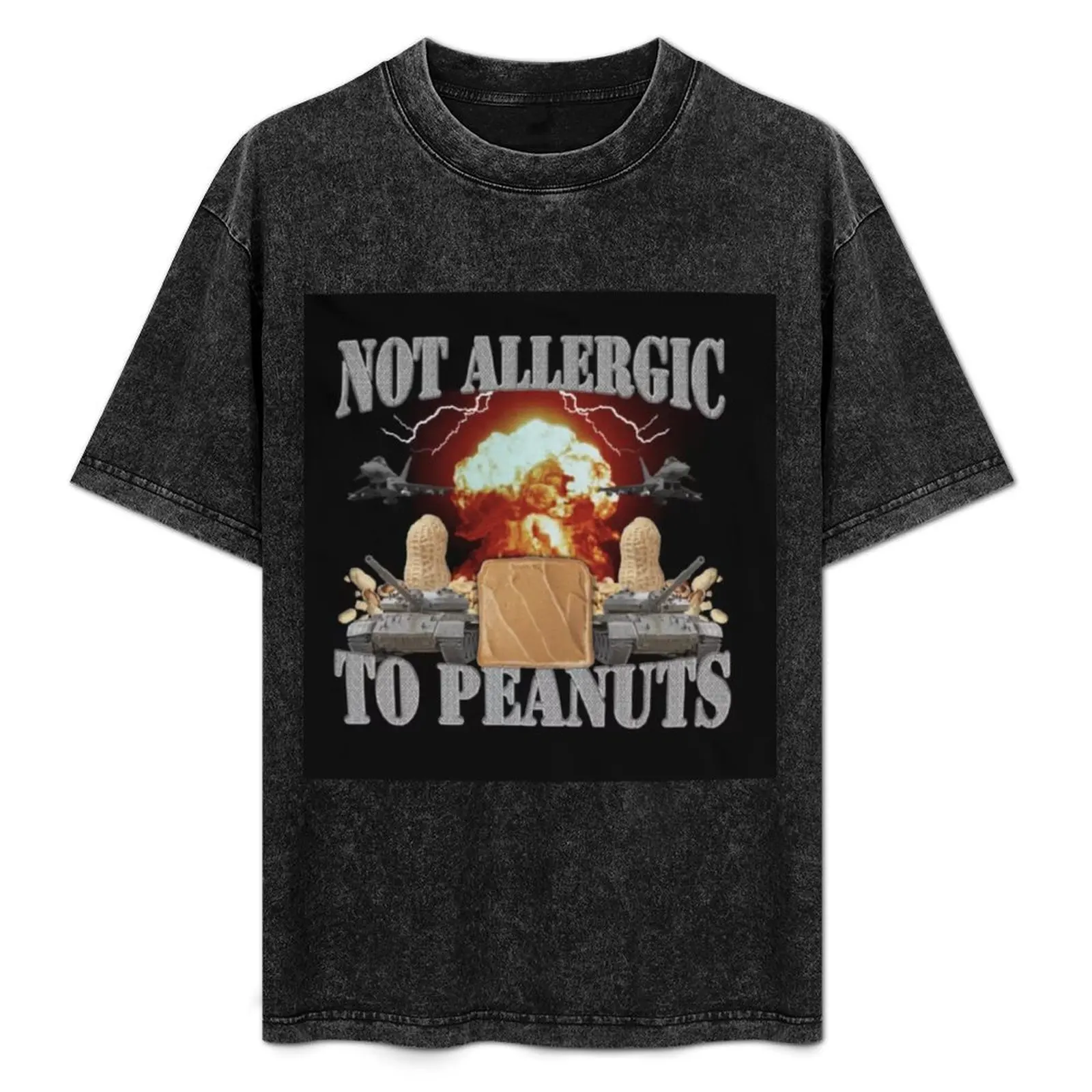 

Not Allergic to Peanuts T-Shirt Plus Size Non-Shrink T-Shirt