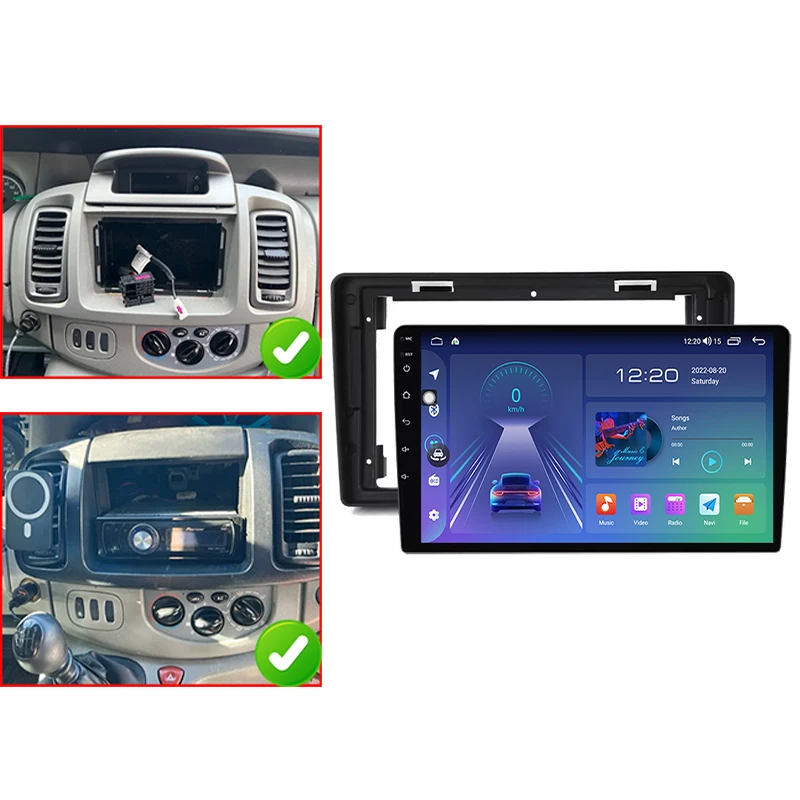 Autoradio Android 16 Voor Renault Trafic 2 Voor Opel Vivaro EEN Voor Nissan primastar 2001-2014 GPS Navigatie Carplay Android Auto - afbeelding 2