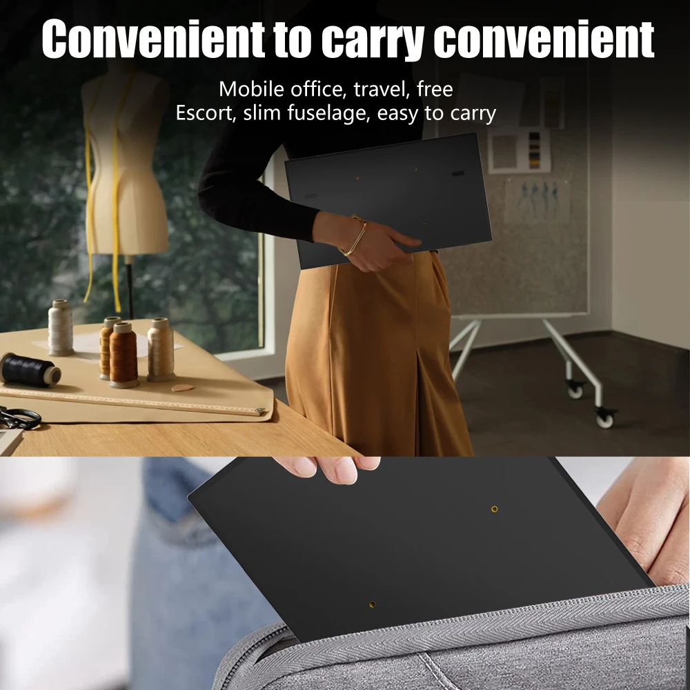 MUCAI N140-S36 Portable Display 14 Inch 60Hz Resolution 1366*768 TN Panel 250cd/㎡ Brightness 3ms Response Portable Monitor