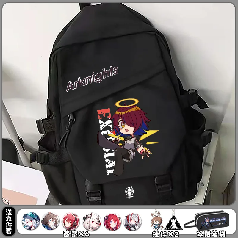 Arknights Merchandise Amiya Skadi Anime Game Double Shoulder Backpack For Boys And Girls High Middle Elementary School Students