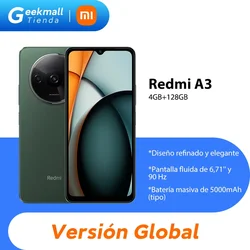 Global Version Xiaomi Redmi A3 Smartphone Mediatek Helio G36 6,71 Zoll HD Bildschirm Dual Kamera 5000mah Akku 10w Schnellladung