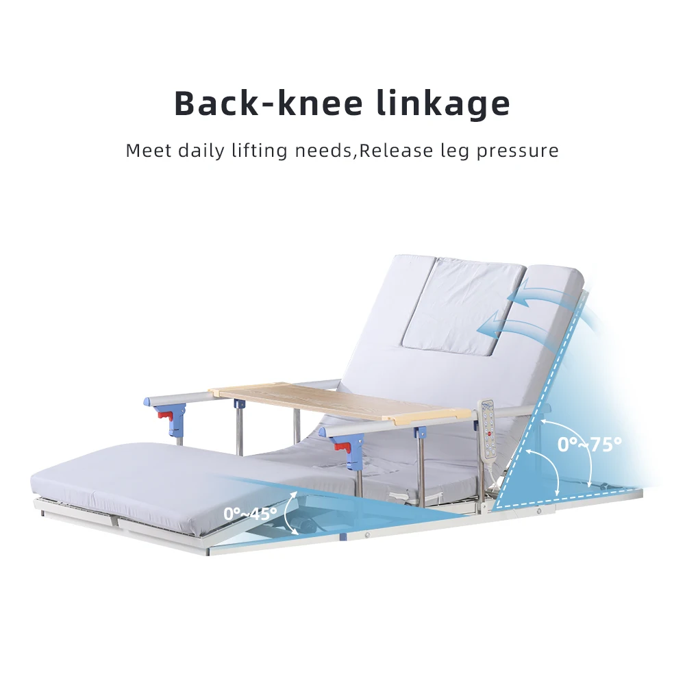 Multi Function Electric Turn Over Lifting Back Leg Device Adjustable Bed Backrest Frame for Elderly Care