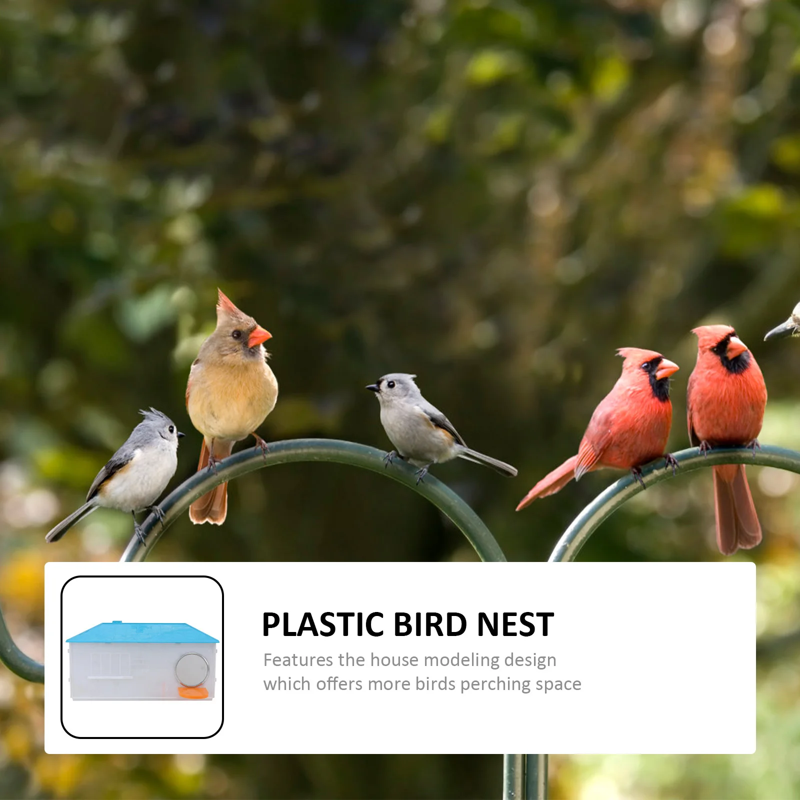 

1Pcs Large Bird Nest Plastic Comfortable Pet Bird House Durable Outdoor Indoor Simple Assembly Birds Perching Home