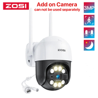 ZOSI 2K Pan/Tilt Outdoor WiFi Security Camera 3MP PTZ IP Camera Add On Camera Only Work ZOSI NVR System(ZR08RP,ZR08LL,ZR08JP)