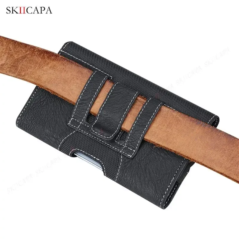 Phone Holster Leather Belt Clip Case Waist Bag Pouch for iPhone 16 Pro Max 16E 15 14 Plus 13Pro 12 11 XR XS Max Magnetic Cover