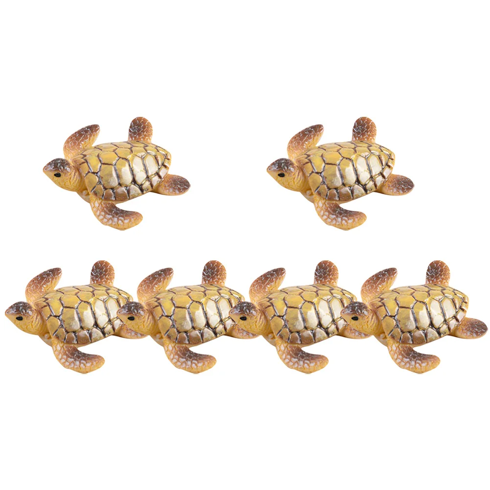 

Набор из 6 миниатюрных фигурок черепах из смолы для микроландшафта: декор для сада, дома, рабочего стола