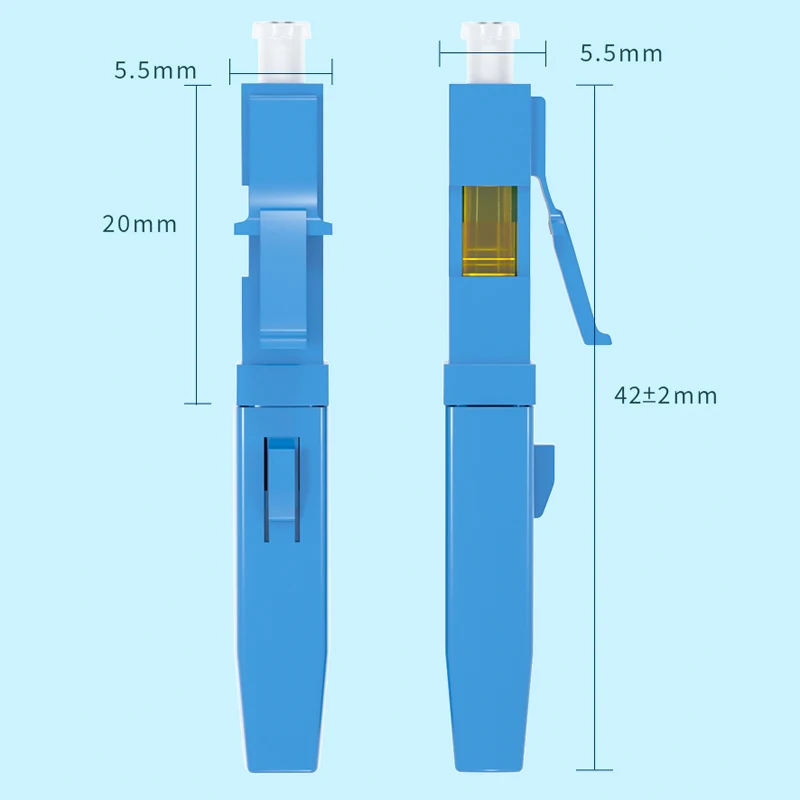 ONTi 10-100pcs LC Fast Connector Single-mode Fiber Optic Quick Connector LC Embedded Type FTTH Fiber Optic Fast Connector