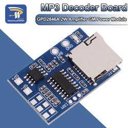 1 pz GPD2846A scheda TF scheda di decodifica MP3 modulo amplificatore 2W per modulo di alimentazione Arduino GM