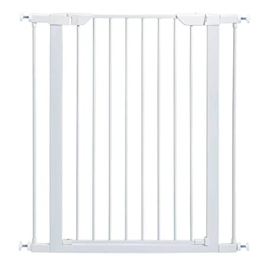 

High Walk-Thru Pressure Mounted Steel Dog Gate Expands to 38 Inch Wide Includes 3-inch Extensions