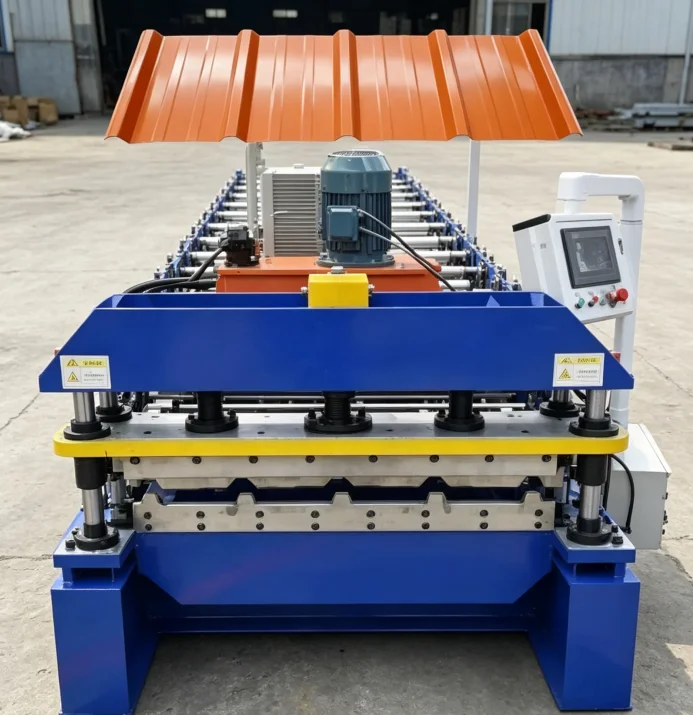 Double Layer Roof Sheet Roll Forming Machine Double Layer Roof Sheet Machine t Automatic PLC Steel Roll Form Line