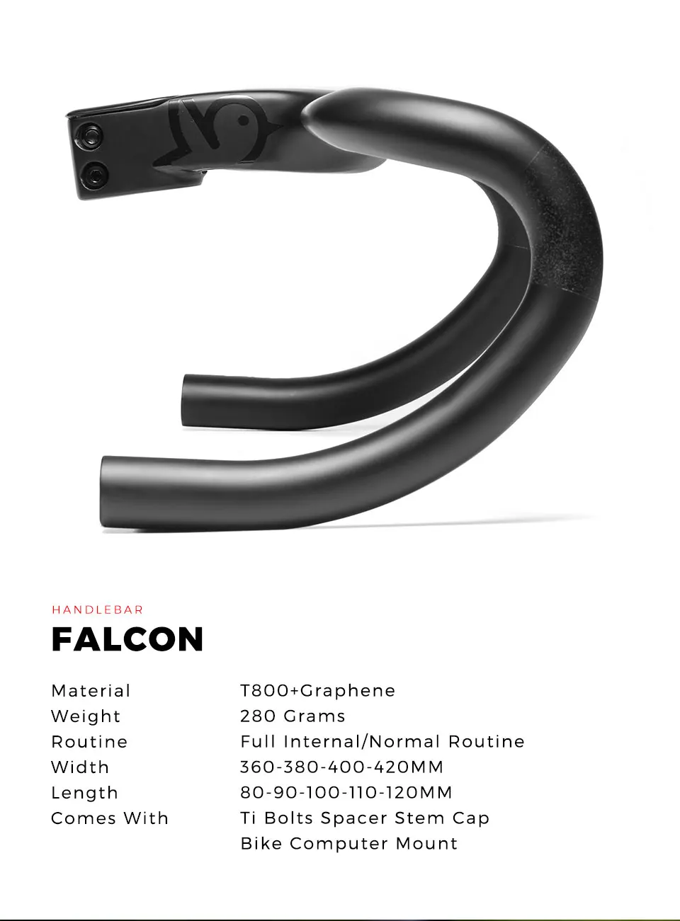 Manillar de carretera de carbono Avian Falcon II integrado