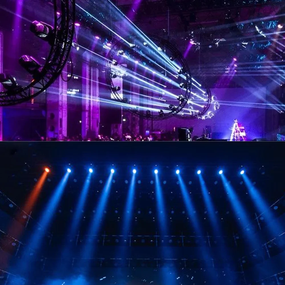 Imagem -05 - Moving Head Stage Light com Flight Case Luzes Rainbow Prism Gobo Dmx dj Disco Festa de Casamento Luzes Feixe 17r 350w Pcs