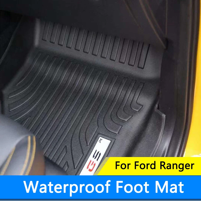 TAJIAN TPE Waterproof Floor Mat Pickup Truck Special Modification Fully Enclosed Carpet Floor Mat For Ford Ranger