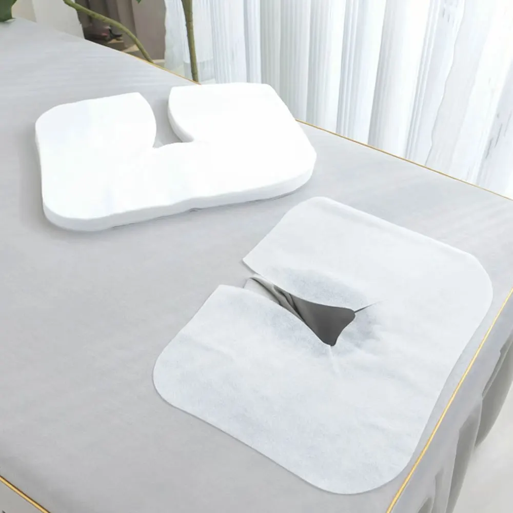 

100-500pc Disposable Non-Woven Headrest Pillow Paper Beauty Spa Salon Bed Table Cover Massage Face Cradle Table Head Rest Covers