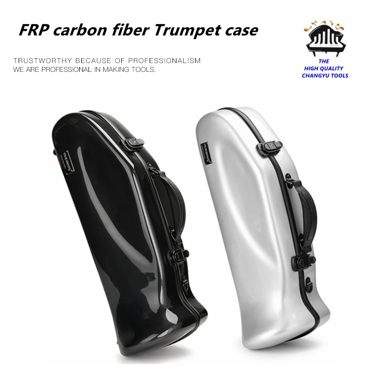 

Fashion FRP carbon fiber Trumpet case bag Waterproof shockproof single backpack portable Wind instrument case parts