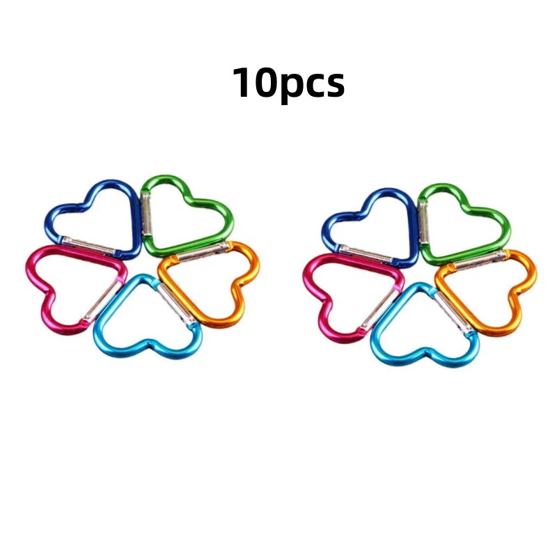 حقيبة الظهر المفاتيح متعددة الوظائف متعددة الاستخدامات مريحة أنيقة دائم أداة خارجية معدات التخييم حلقة تسلق على شكل قلب