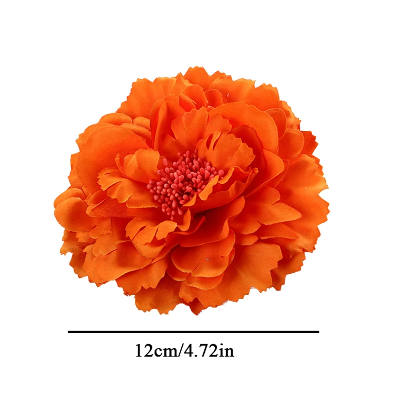 Big Artificial Flower Hairpins Bohemia Bridal Peony Flowers Hair Clips Holiday Beach Seaside Barrette Wedding Headwear Brooch