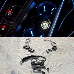 For Audi A6 C8 2019-2023 Front Drink Holder Snap Multi-color Ambient Light
