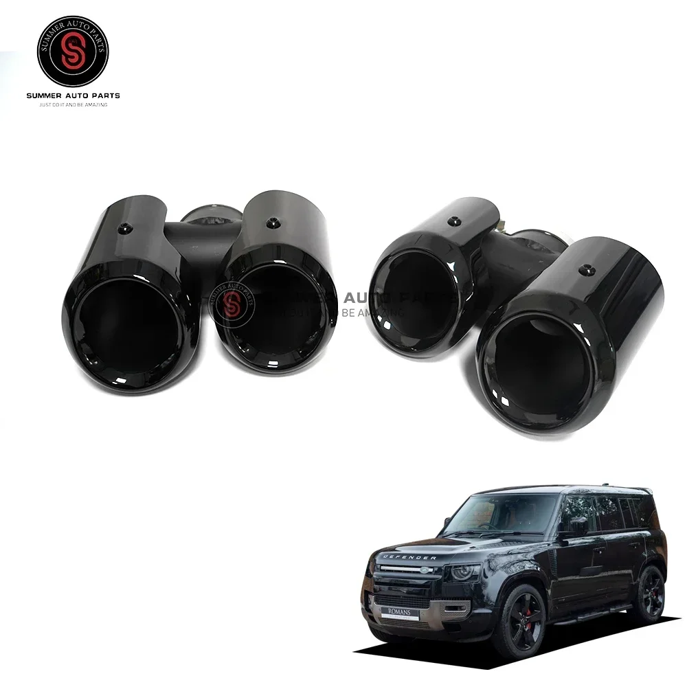 Exterior Accessories Aluminum Kit CAR BLACK/SLIVER EXHAUST PIPE for Land Rover Defender 2023