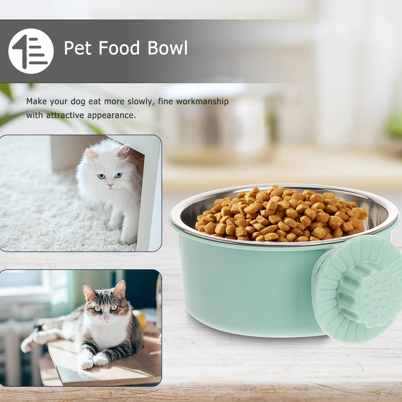 

Stainless Steel Pet Hanging Bowl Small Size Lightweight Cage Mounted Dog Feeder For Pets Double Layer Easy Clean Pet