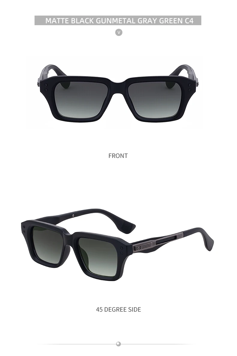 Retro Polarisierte Quadratische Punk Sonnenbrille Männer 2026 Luxus Marke Designer Klassische Fahren Schild Sonnenbrille für Männliche Shades UV400 – Detail 18