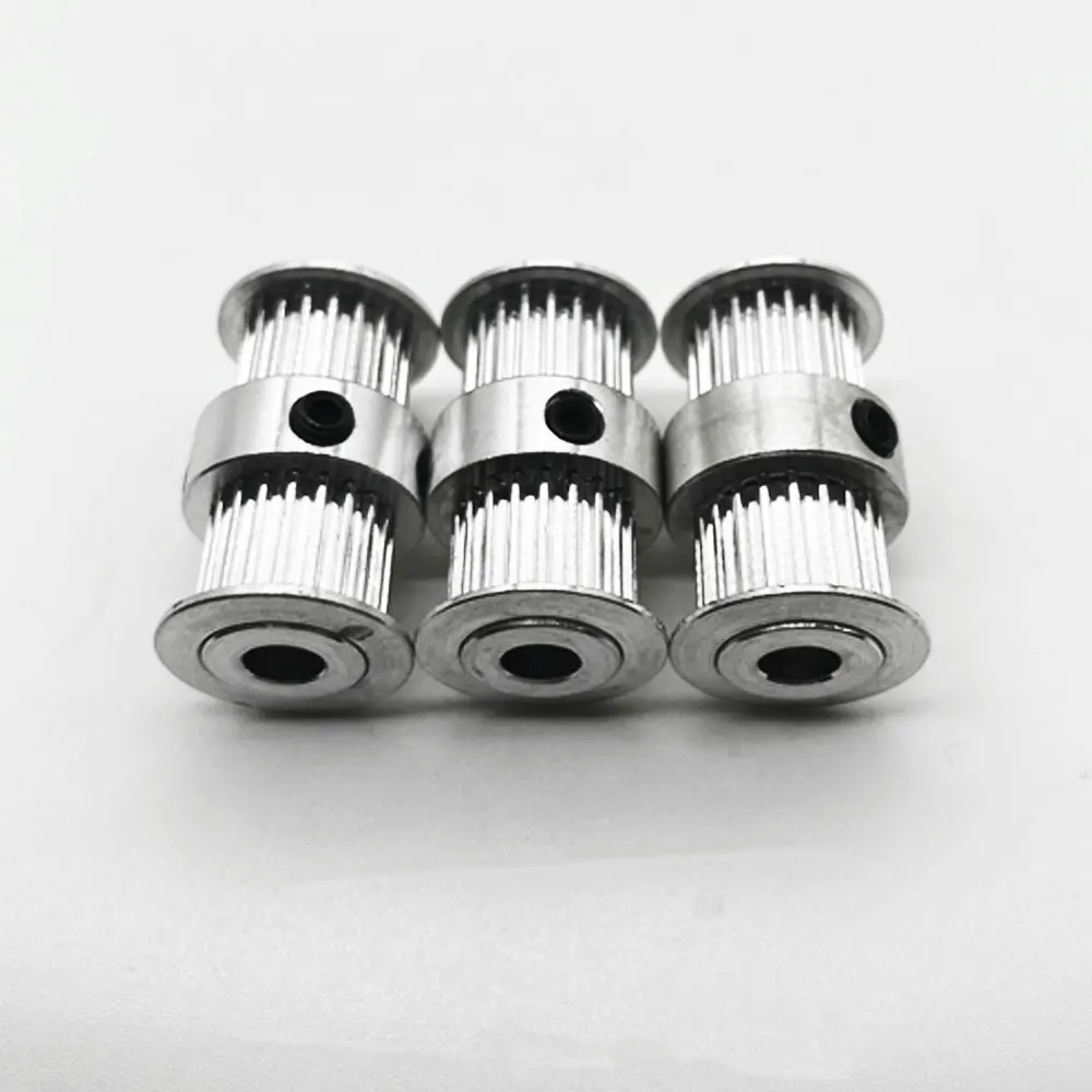 Double eaded Type 2GT 20 Teeth Timing Pulleys Aluminum Optional Belt Width6/10mm  ptional Bore mm3D Printer Parts GT2 pitch 2mm