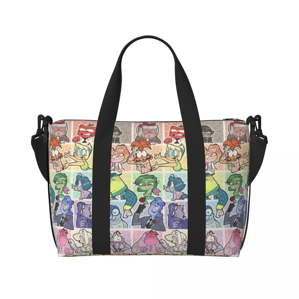 

Custom I-Insides Cartoon Out Tote Bag Women Large Capacity Beach Gym Shoulder Travel Bag