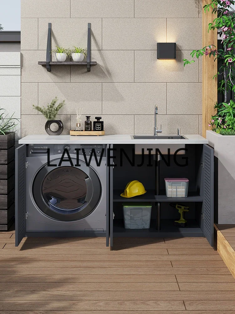 ys9Outdoor courtyard laundry cabinet cabinet integrated balcony locker outdoor wash basin console
