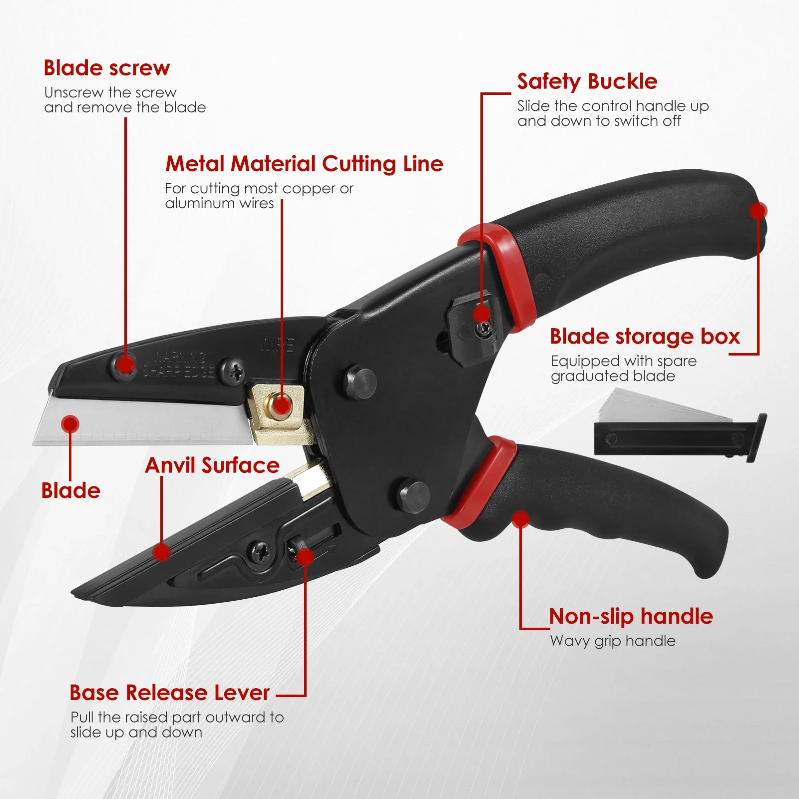 Industrial Scissors Heavy Duty Scissors Sharp Utility Shears Multipurpose Utility Cutter for Branch Plastic Carpet Copper Wire