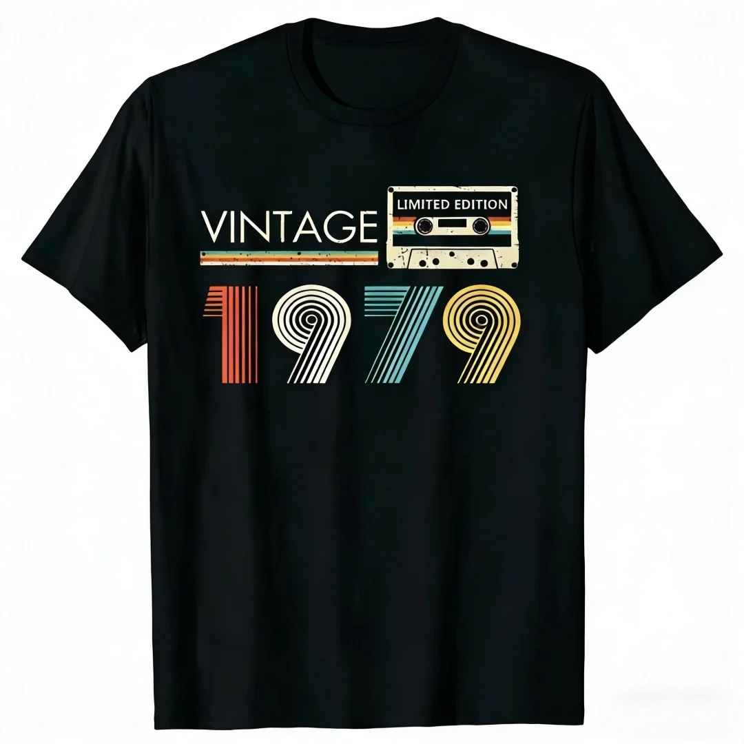 New Vintage1984 1980 1977 1978 1979 1986 1982 1986 1983 1981 1982 1976 Limited Edition Cassette Birthday Gift 1988 Tshirts