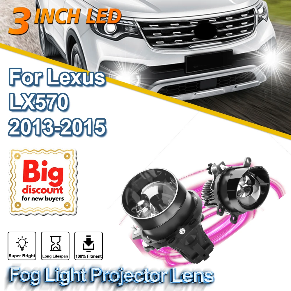 

ROADSUN 3.0 Inch Auto Fog Light Projector Lens Assembly LED Fog Lamp Ampoule Car Accessories For Lexus LX570 2013 2014 2015